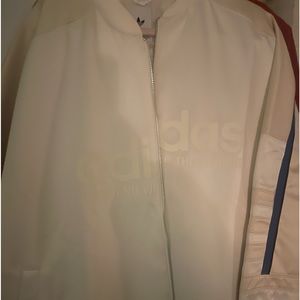 Adidas Jacket cream with Adidas in white